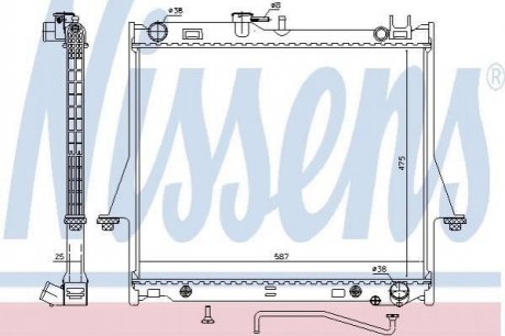 Радіатор ISUZU D-MAX(02-)2.4 i (+)[OE 8973333532] NISSENS 60854