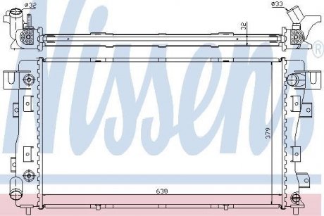 Радіатор CHR CONCORDE(93-)3.3 i V6 24V(+)[OE 4592052] NISSENS 609771