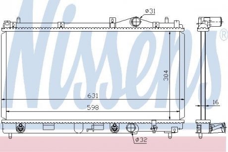 Радіатор CHR NEON(95-)1.8 i 16V(+)[OE 4495947] NISSENS 609941