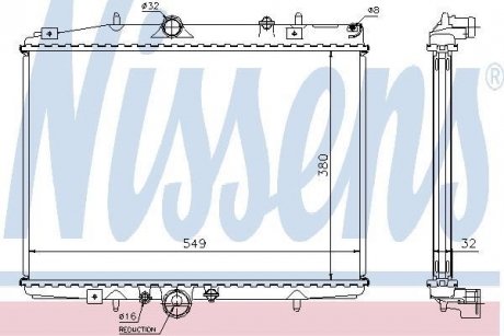 Радіатор CN C5(00-)2.0 HDi(+)[OE 1330.64] NISSENS 61292A