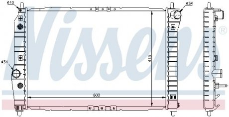 Радиатор охлаждения CHEVROLET AVEO 1.5 (AT) NISSENS 61637