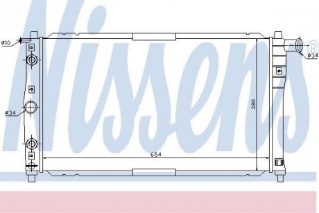 Радіатор DW NUBIRA(97-)1.5 i 16V(+)[OE 96181369] NISSENS 616591