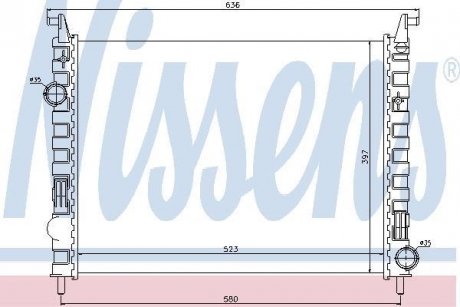 Радіатор FT ALBEA(02-)1.3 MJTD(+)[OE 51718122] NISSENS 617862