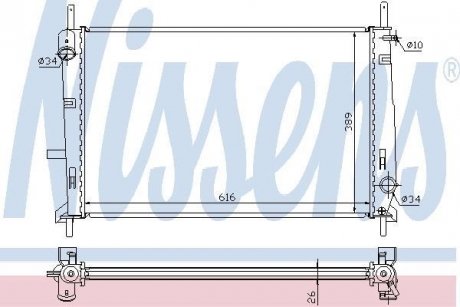 Радіатор FD COUGAR(98-)2.0 i 16V(+)[OE 1024051] NISSENS 62056A