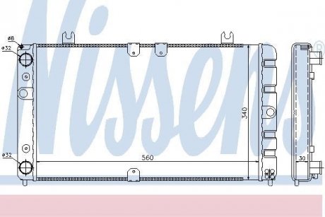Радиатор вод. охлажд. ВАЗ 1118 КАЛИНА NISSENS 623554