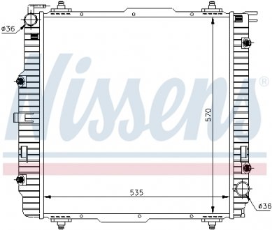 Радиатор охлаждения MERCEDES GW-CLASS W 463 (89-) NISSENS 62599A