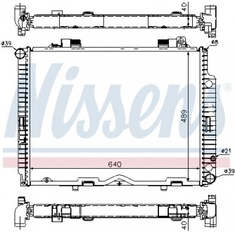 Радіатор MB E W 210(95-)E 250 TD[OE 210 500 49 03] NISSENS 62611A