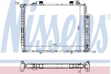 Радіатор MB E W 210(95-)E 290 TD[OE 210 500 16 03] NISSENS 62665A