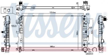 Радіатор MERCEDES SPRINTER W 906 (06-) 411 CDI NISSENS 627062