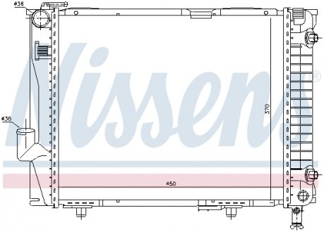 Радіатор MB E W 124(84-)260 E(+)[OE 124 500 14 03] NISSENS 62711