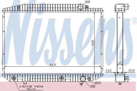 Радіатор MB S W 126(79-)380 S(+)[OE 126 500 01 03] NISSENS 62727A (фото 1)