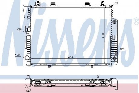 Радіатор охолоджування NISSENS 62746A