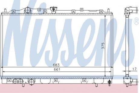 Радіатор MT COLT(96-)1.3 i 12V(+)[OE MR187961] NISSENS 628591