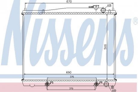 Радіатор INFIN QX 33(+)[OE 21410-0W510] NISSENS 62916