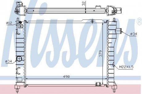 Радіатор OP ASCONA C(81-)2.0 i(+)[OE 1300 015] NISSENS 63062A