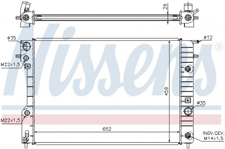 Радіатор системи охолодження NISSENS 63072A