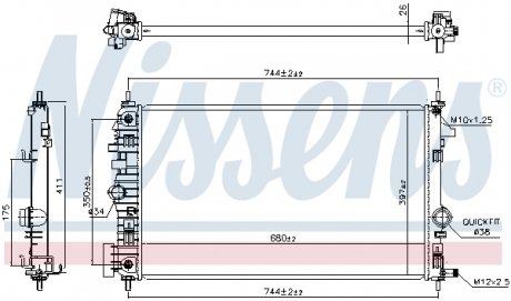 Радіатор VAUXHALL INSIGNIA (08-) 2.0 CDTi NISSENS 630769