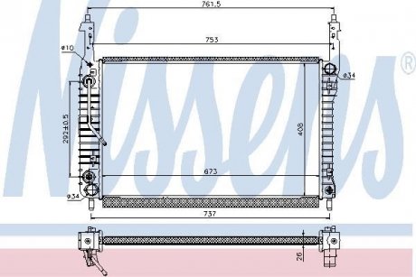 Радіатор CT/GMC CAPTIVA(06-)2.0 CDTi(+)[OE 4803 040] NISSENS 63119 (фото 1)