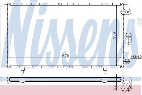 Радіатор RN ESPACE I(84-)2.0(+)[OE 77 00 764 838] NISSENS 63911A (фото 1)