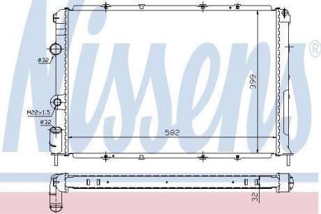 Радіатор RN MEGANE I(95-)1.4 i(+)[OE 77 00 838 133] NISSENS 63938A