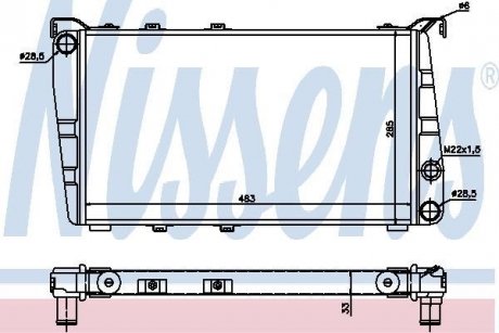 Радіатор SD 105(76-)L(+)[OE 113610502] NISSENS 64010