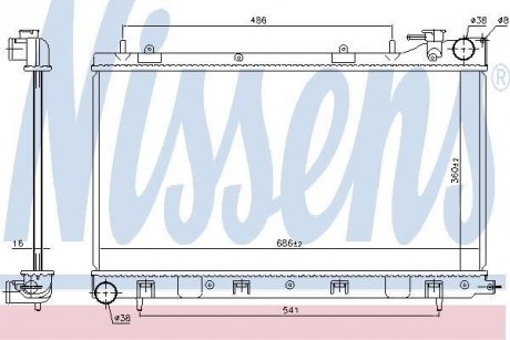 Радіатор SUBARU FORESTER (SG) (02-) 2.5 i 16V TURBO NISSENS 64122