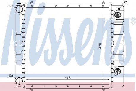Радіатор LD ROV DEFENDER(87-)2.5 TD(+)[OE BTP2275] NISSENS 64328