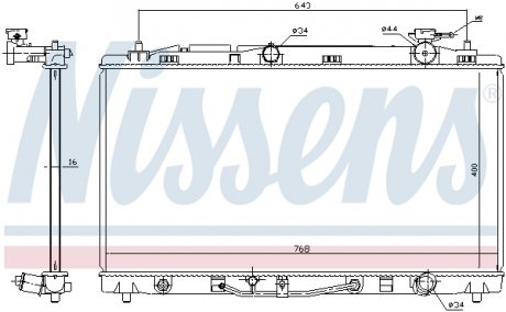 Радиатор охлаждения TOYOTA CAMRY (XV4) (07-) 3.5 i V6 NISSENS 646812