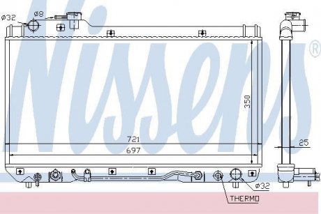 Радіатор TY RAV 4(94-)2.0 i 16V[OE 16400-7A120] NISSENS 64761 (фото 1)