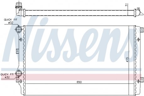 Радіатор охолодження двигуна NISSENS 65280A