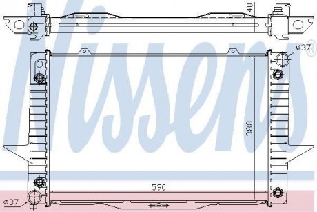 Радіатор VOLVO C70(98-)2.0 T(+)[OE 8603770] NISSENS 65539A