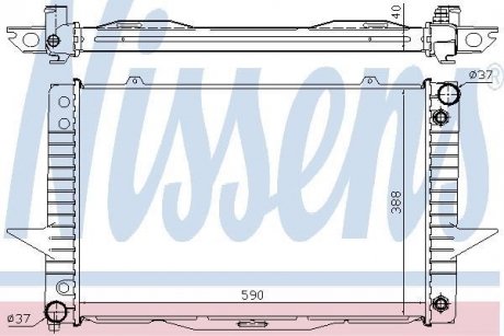 Радіатор VOLVO C70(98-)2.0 T(+)[OE 8602566] NISSENS 65540A