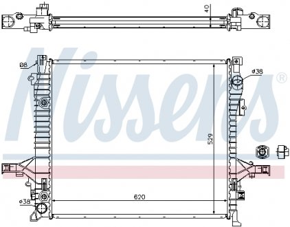 Радіатор VOLVO XC 90(02-)2.5 T(+)[OE 36000464] NISSENS 65613A