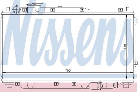 Радіатор KIA CARENS(02-)1.8 i 16V(+)[OE OK2A1-15-200B] NISSENS 66604
