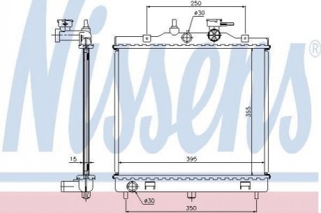 Радіатор KIA PICANTO(04-)1.0(+)[OE 25310-07000] NISSENS 66654