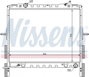 Радіатор KIA SORENTO(02-)2.5 CRDi[OE 25310-3E350] NISSENS 66658