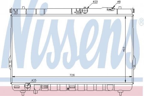 Радіатор HY SANTA FE(00-)2.0 CRDi[OE 25310-26400] NISSENS 67031