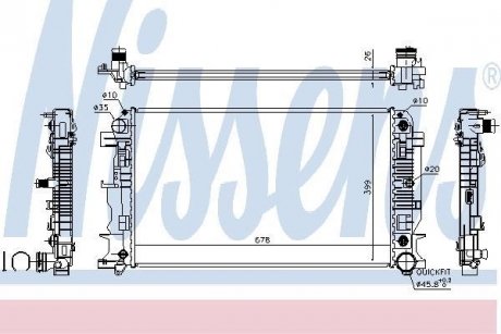 Радиатор воды NISSENS 67157A