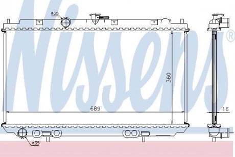 Радіатор охолоджування NISSENS 67346A