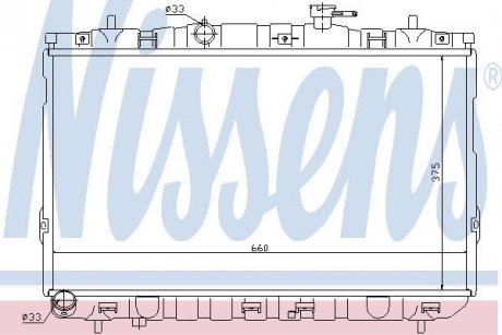 Радіатор HY COUPE(02-)1.6 i 16V[OE 25310-2D000] NISSENS 67494