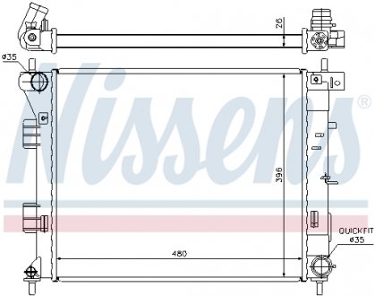 Радіатор HY i30(12-)1.4 CRDI(+)[OE 25310A5800] NISSENS 67607 (фото 1)