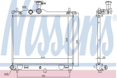 Радіатор HY i10(08-)1.1 CRDI(+)[OE 253100X000] NISSENS 67610