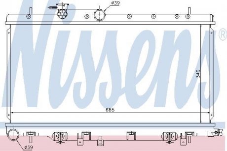 Радіатор охолодження двигуна NISSENS 67711