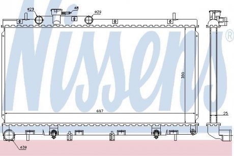 Радіатор SU OUTBACK(00-)3.0 i V6[OE 45111AE060] NISSENS 67729 (фото 1)