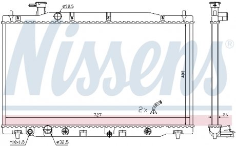 Радиатор охлаждения HONDA CR-V (RE) (06-) NISSENS 681372