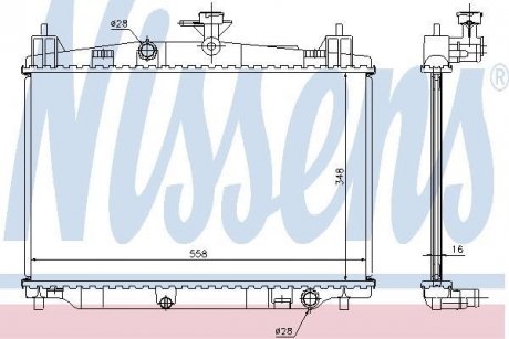 Радіатор охолоджування NISSENS 68504