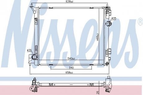 Радіатор охолодження NISSENS 68788