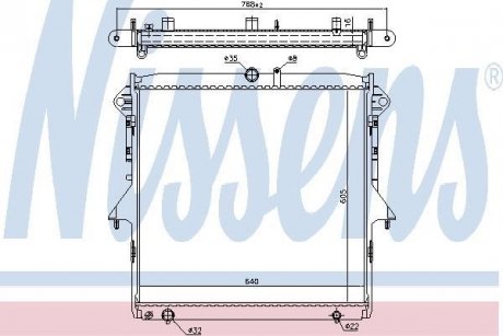 Радіатор FORD RANGER (TKE) (11-) 3.2 TDCI NISSENS 69245