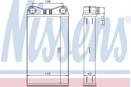 Радіатор опалювача салону First Fit NISSENS 70227 (фото 1)