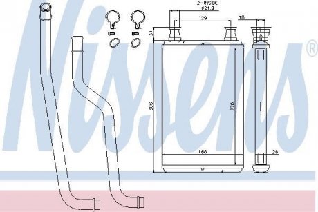 Пічка CHR 300C(04-)2.7 i V6 24V(+)[OE 68037320AA] NISSENS 70978